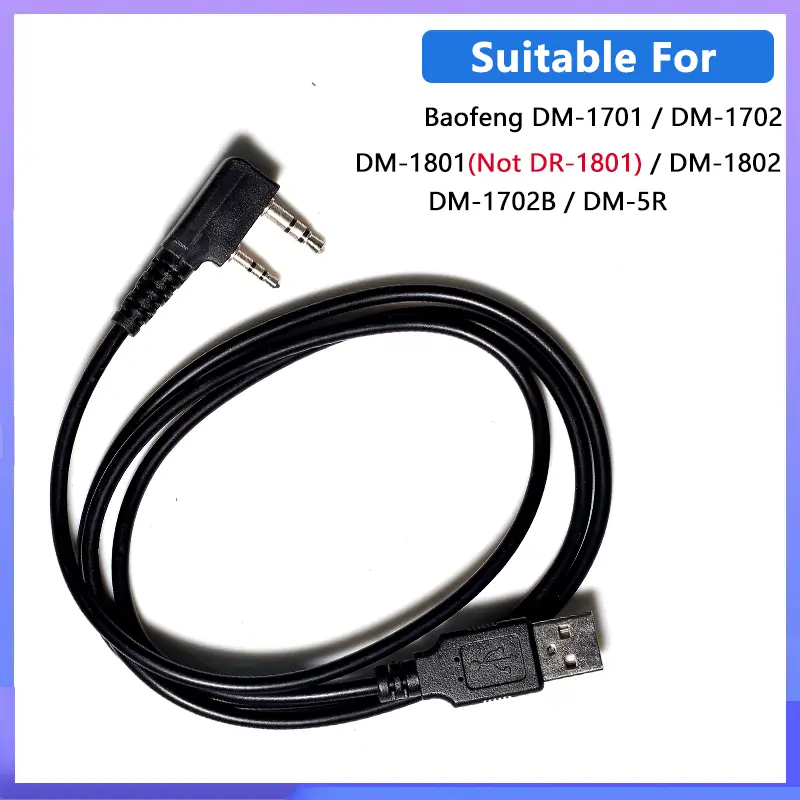 USB Programming Cable Baofeng DM-1701 Open GD77 For BF DMR Walkie Talkie DM-5R DM-1801 DM-1702 DM-1706 Two Way Radio Accessories