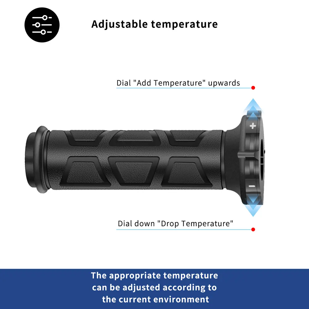 22mm Motorcycle Hand Heated Grips 3 Gear Scooter Bar Hand Warmer Waterproof Electric Heating Handle Motorcycle Parts for Winter