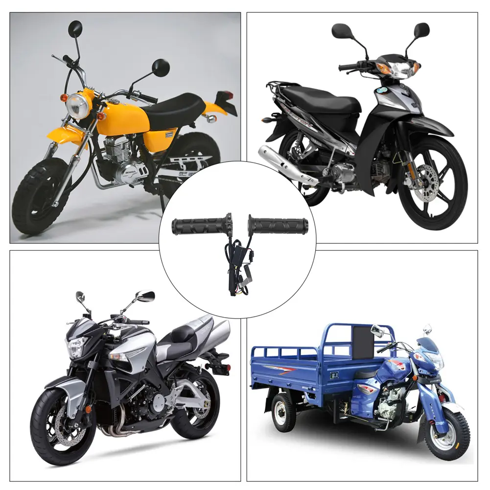 22mm Motorcycle Hand Heated Grips 3 Gear Scooter Bar Hand Warmer Waterproof Electric Heating Handle Motorcycle Parts for Winter