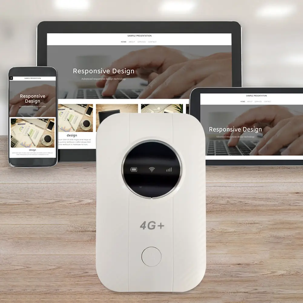 4G LTE Pocket Mobile Hotspot Up To 10 Users 150Mbps WiFi Modem with SIM Card Slot Portable WiFi Hotspot for Car Travel