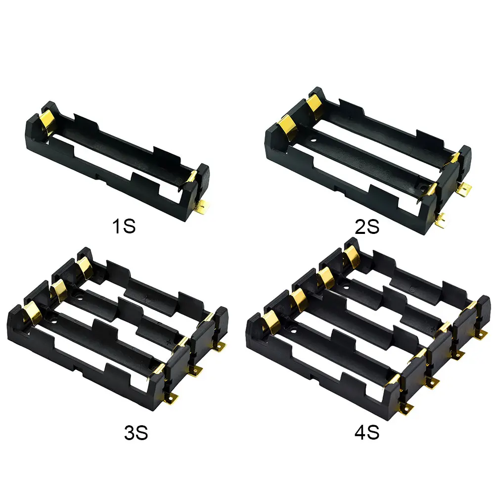 18650 SMT Battery Holder 18650 SMD Battery Box With Bronze Pins Rechargeable Battery Storage Box Case Holder Power Bank