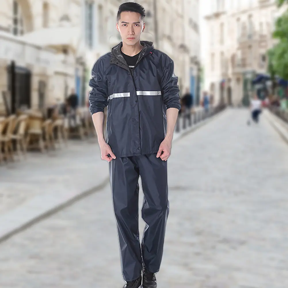 Raincoat and Rainpants Suit Full Body Rainstorm Prevention Reflective Split Style Raincoat Camping Bicycle Motorcycle Raincoat