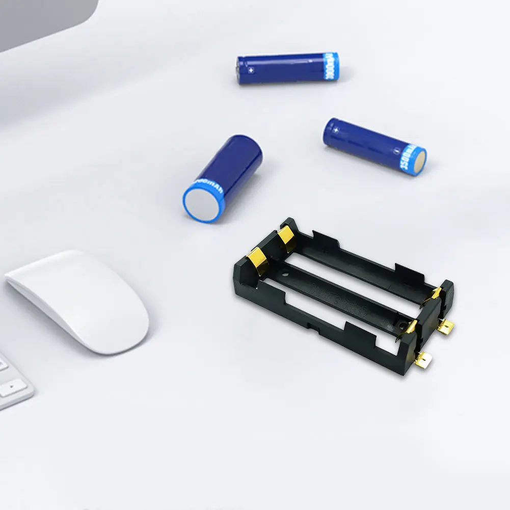 18650 SMT Battery Holder 18650 SMD Battery Box With Bronze Pins Rechargeable Battery Storage Box Case Holder Power Bank
