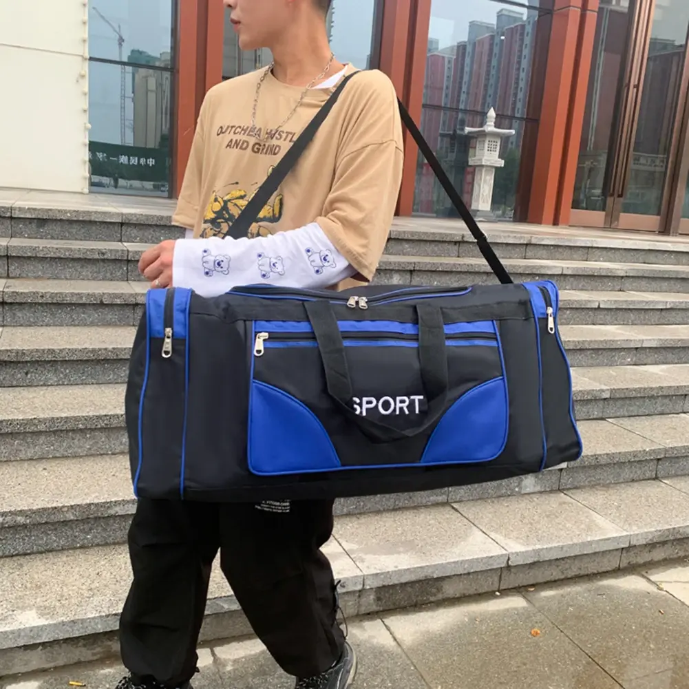 Oxford Fitness Bag Large Capacity Yoga Sports Backpack Multifunctional Adjustable Shoulder Strap with Zipper for Travel Swimming