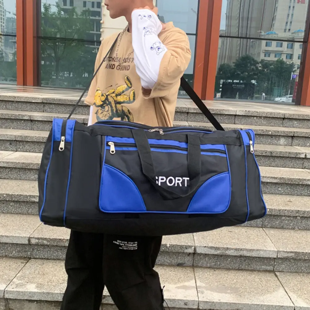 Oxford Fitness Bag Large Capacity Yoga Sports Backpack Multifunctional Adjustable Shoulder Strap with Zipper for Travel Swimming