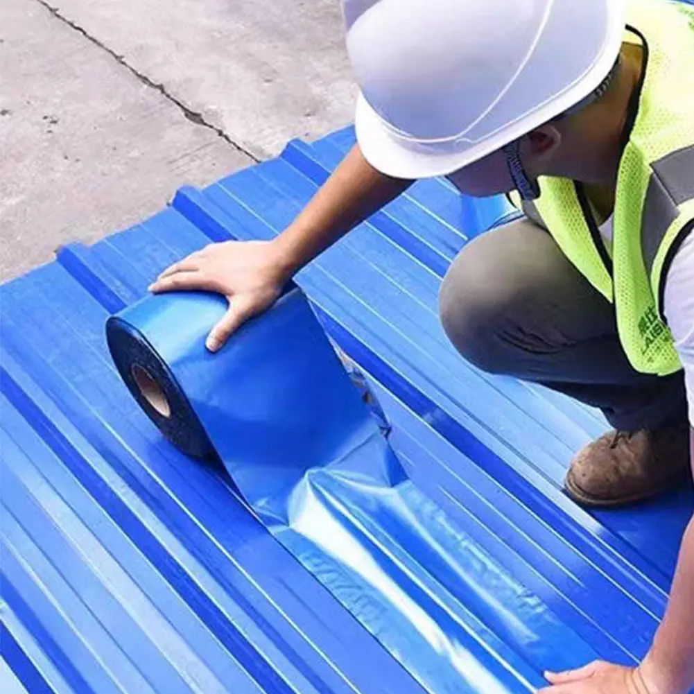 Roof Waterproof Tape Strong Adhesion Roof Leak Repair Tape 10M Heat Insulated Sealing Tape Self-Adhesive Tape for Roof Repairing