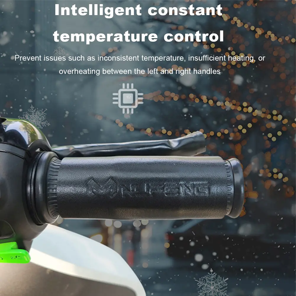 Motorcycle Heated Handgrips USB 3 Gear Anti Vibration Handlebar Warmer Sleeves Universal Heat Shrinkable Grip Cover Waterproof
