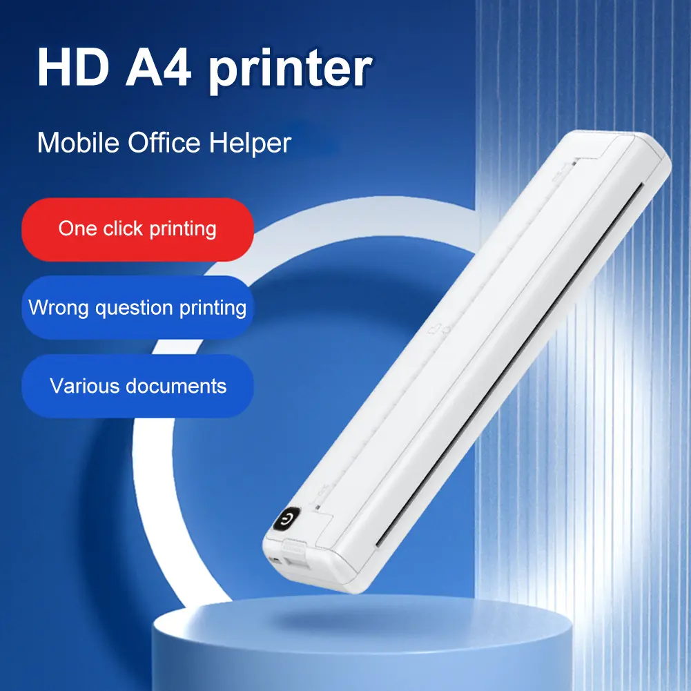 Pocket Photo Document Printer Inkless Printing Paper 1000mAh Printing Paper Replacement Bluetooth-compatible Easy To Use