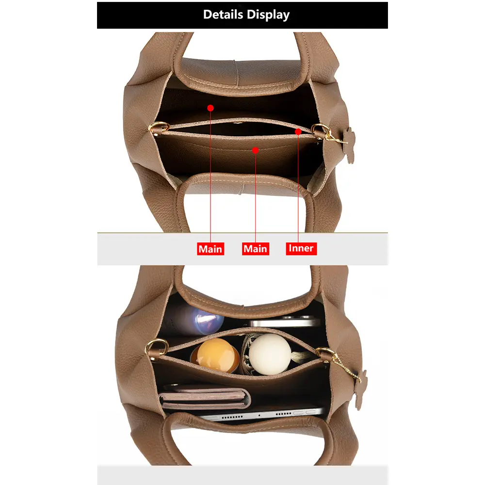 Women Retro Handbags Solid Pu Leather Casual Handle Bags Large Capacity Female Commute Crossbody Shoulder Pack Lady Underarm Bag