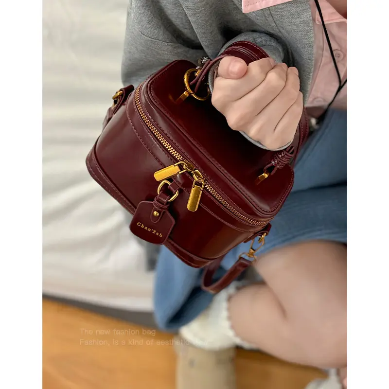 Textured Women Leather Crossbody Bag Solid Flap Mini Box Messenger Bags Female Versatile Casual Soft Pu Shoulder Bucket Packs