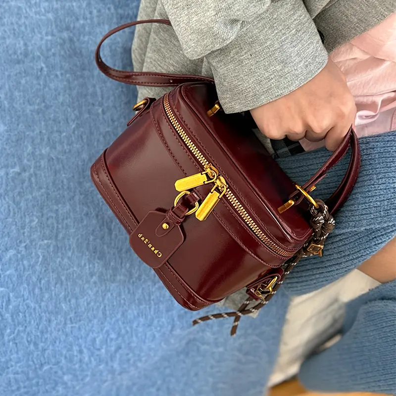 Textured Women Leather Crossbody Bag Solid Flap Mini Box Messenger Bags Female Versatile Casual Soft Pu Shoulder Bucket Packs
