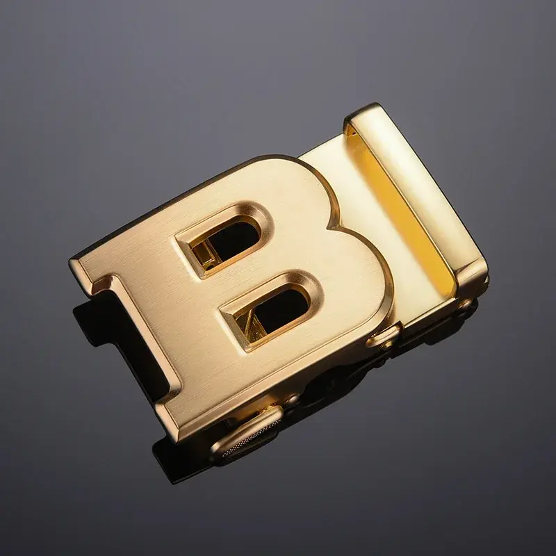 New Men's Automatic Alloy Belt Buckle Letter Pattern 3.5cm Inner Diameter Slot Belt Accessories