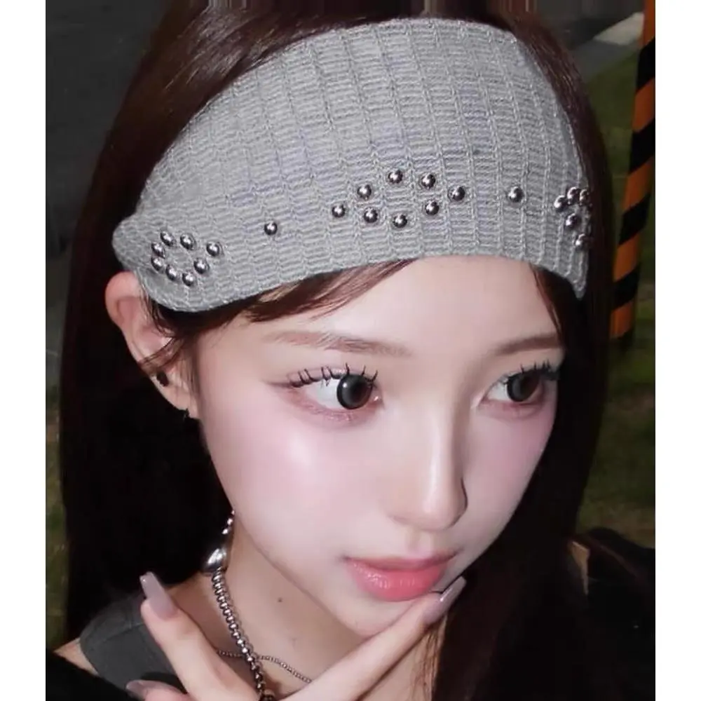 Y2K Knit Headbands Hair Accessories Stretchy Rock Steampunk Sports Headbands Girl's Headband Fashion INS Knitted Hair Band 2025
