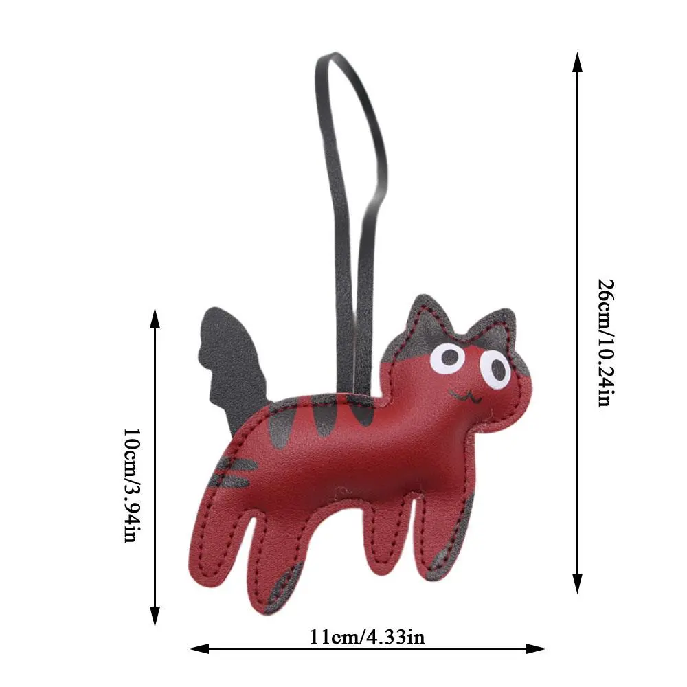 Y2k Cat Keyring Hanging Ornament Women Bag Phone Pendant Car Key Ring Gift Women's Leather Charm Bag Charms Cute Bag Accessories