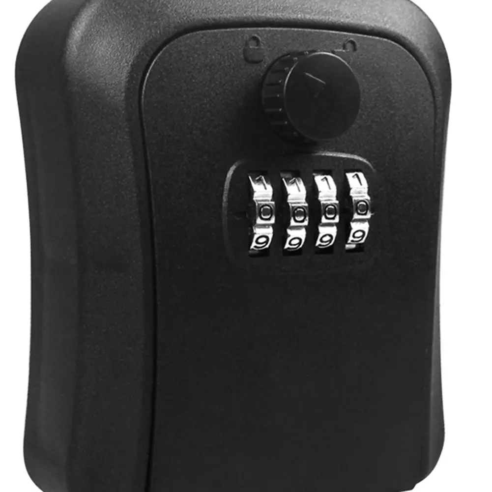 4 Digit Combination Lockbox Waterproof Resettable Code Safe Security Lock Box for Home Office Garage Apartment Spare Key Storage