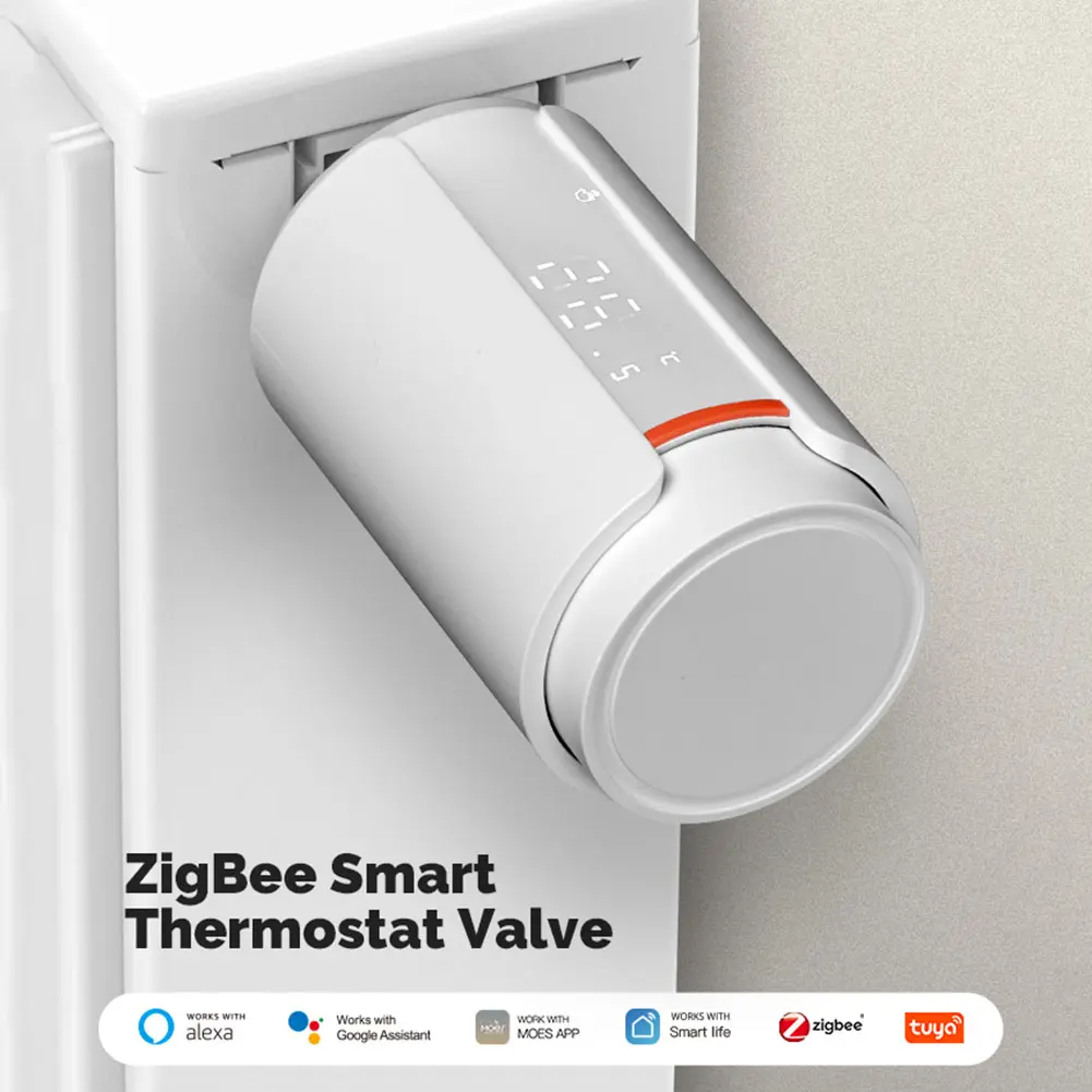 ZigBee Temperature Controller Supports App Remote Control Radiator Actuator Valve Thermostat Radiator Actuator
