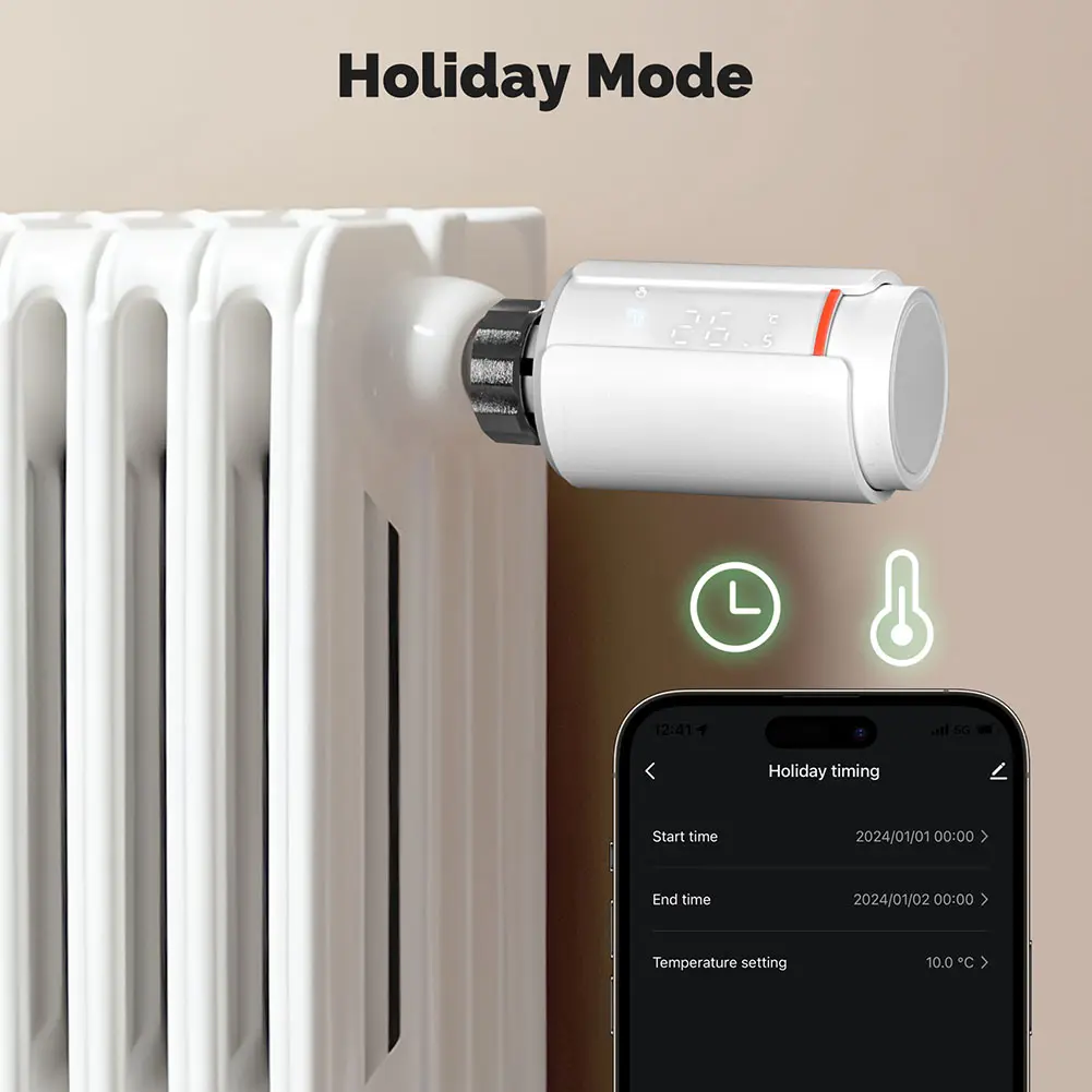 ZigBee Temperature Controller Supports App Remote Control Radiator Actuator Valve Thermostat Radiator Actuator