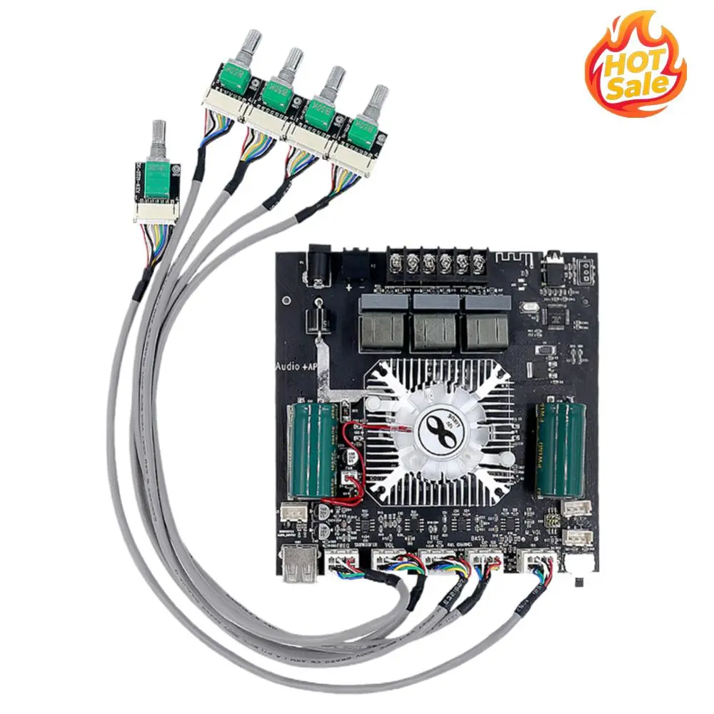TDA7498E BT 5.0 Amplifier Board DC 15-36V 160W X 2+220W Subwoofer Stereo ZK-HT21 2.1 Channel Audio Receiver for DIY Speakers