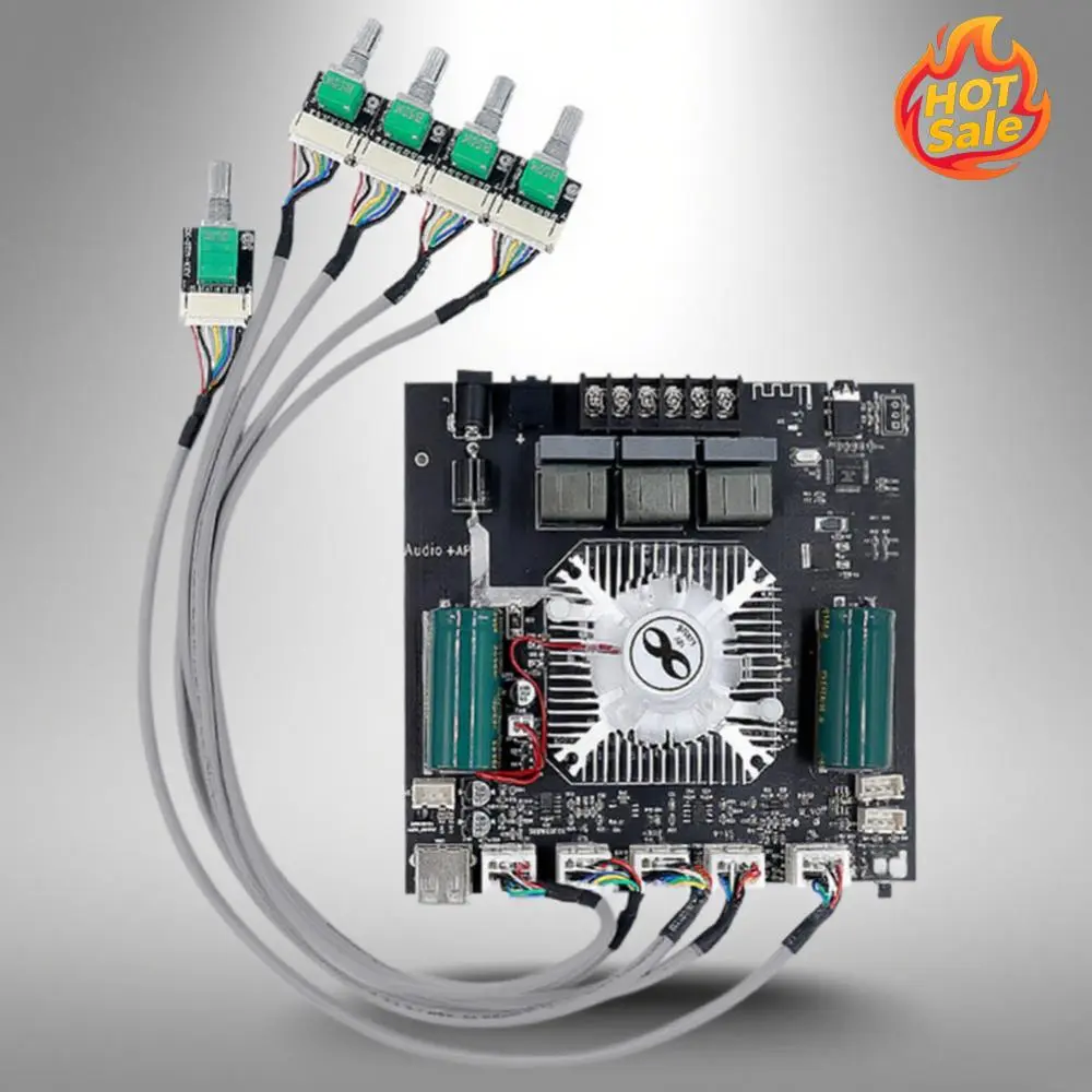 TDA7498E BT 5.0 Amplifier Board DC 15-36V 160W X 2+220W Subwoofer Stereo ZK-HT21 2.1 Channel Audio Receiver for DIY Speakers