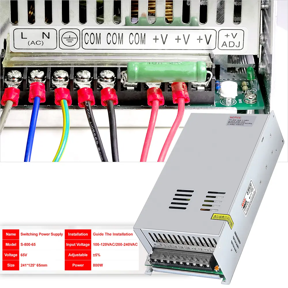 RD6018 RD6018W S800-65 65V USB WiFi DC adjustable Step Down Power Supply Module Buck Converter and 800W AC to DC S800 Case