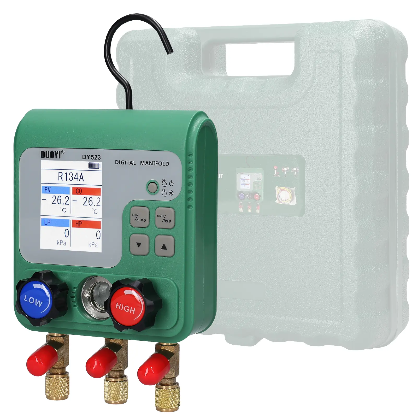 Digital Manifold Gauge Electronic Air Conditioning Refrigerant Fluoride Meter Vacuum Pressure Gauge Repairing Vacuum Meter