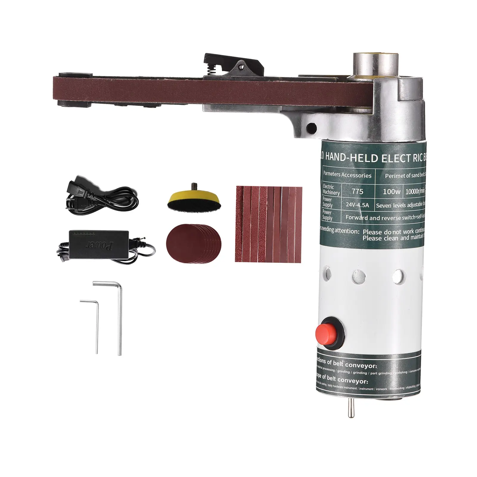 KKMOON Electric Belt Sander Mini Belt Sander Electric Grinder Small Grinding Machine Electric Belt Sander with Sanding Belts