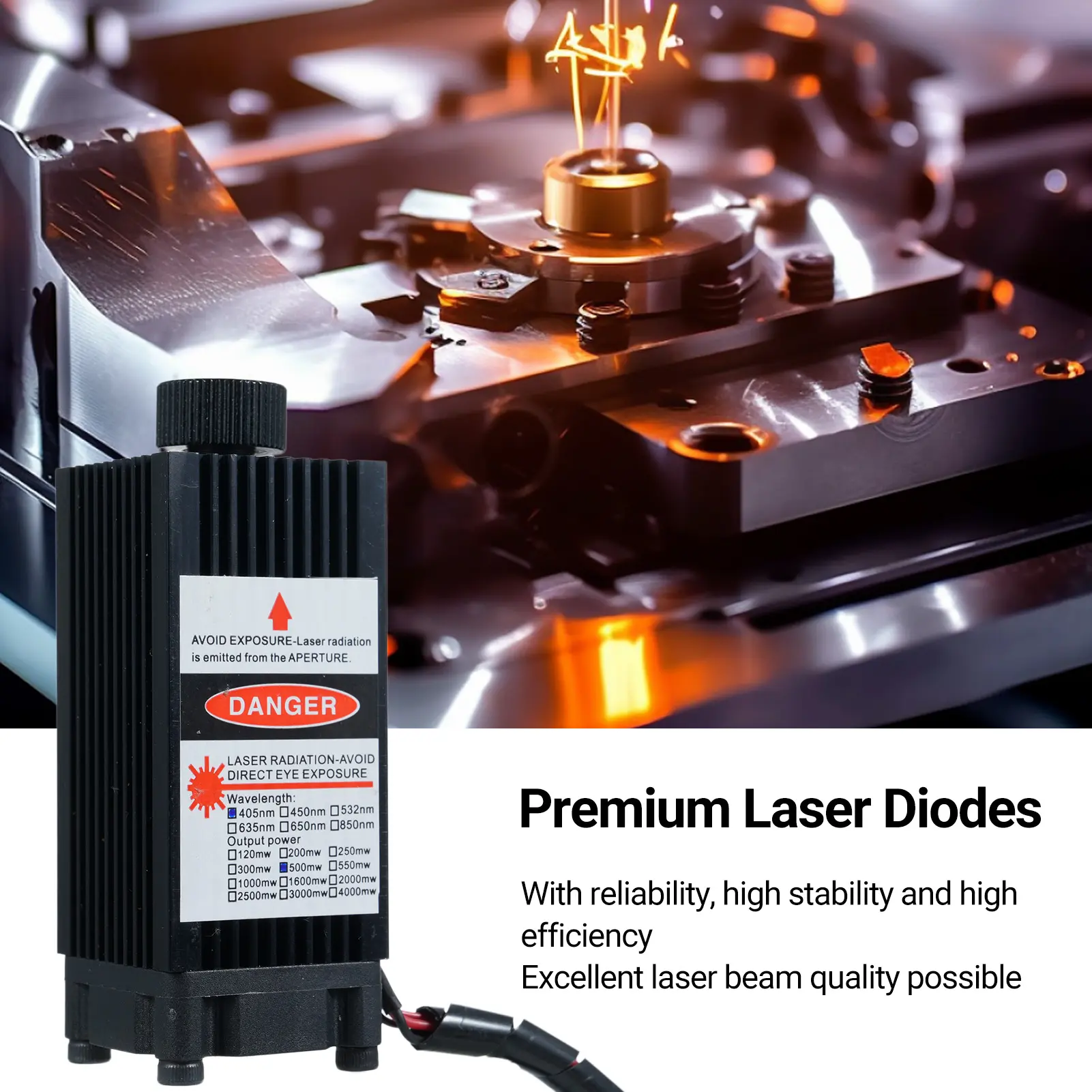 12V Laser Engraving Module 2 3 PIN Interface Focusable Engraving 450nm 500mw Module Head for Desktop Engraver Machine DIY Wood