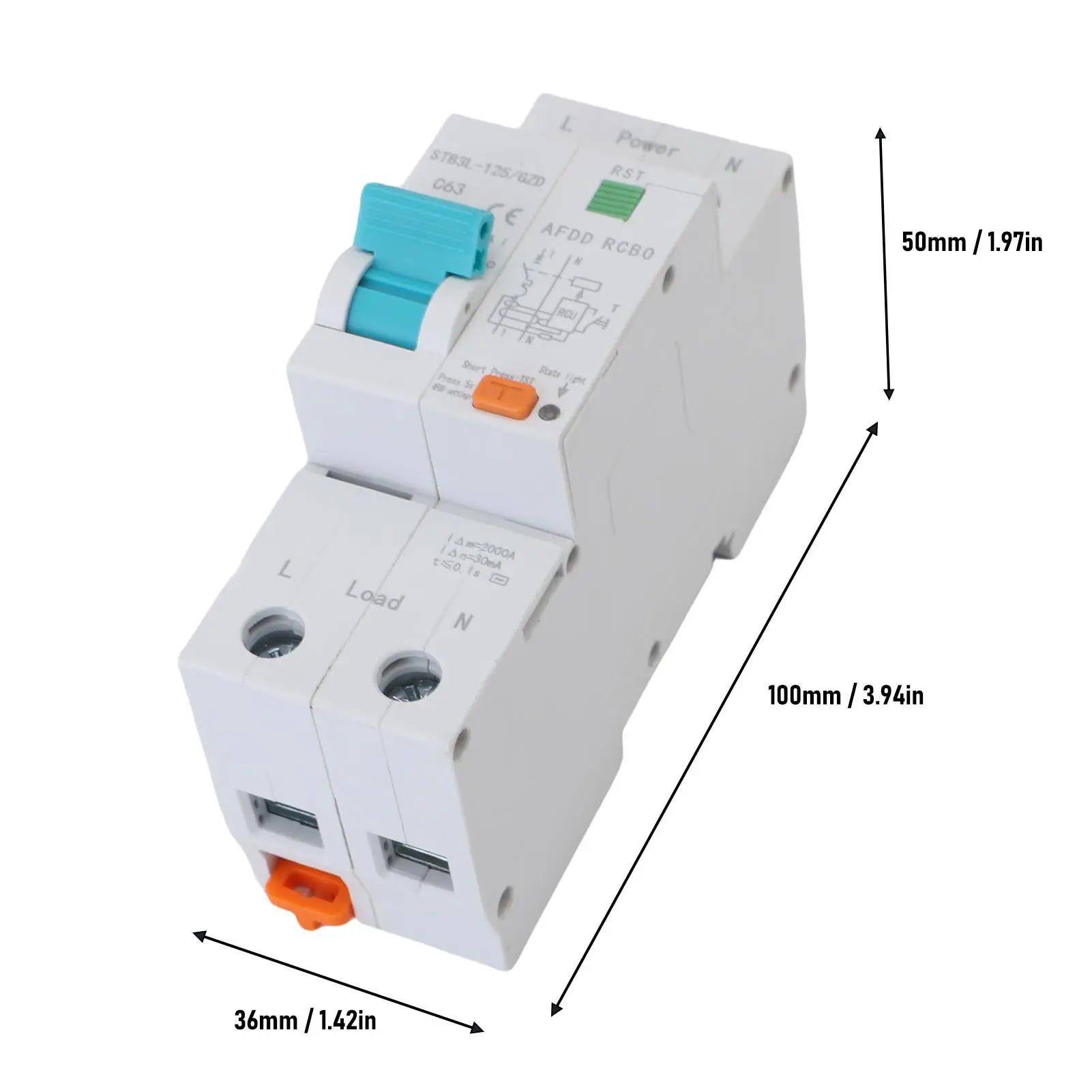 Arc Fault Circuit Breaker 1P+N AFDD RCBO RCCB Miniature Circuit Breaker Overload Leakage Arc Fault Protector Arc Fault Protector