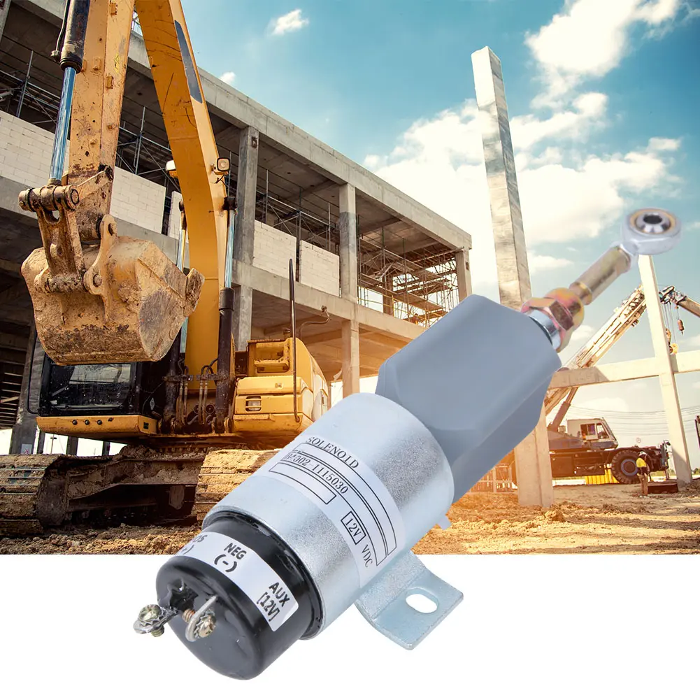 Fuel Shut Off Solenoid B4002-1115030 Fuel Shut Off Shutdown Solenoid Valve 12V Excavator Accessories for YUCHAI