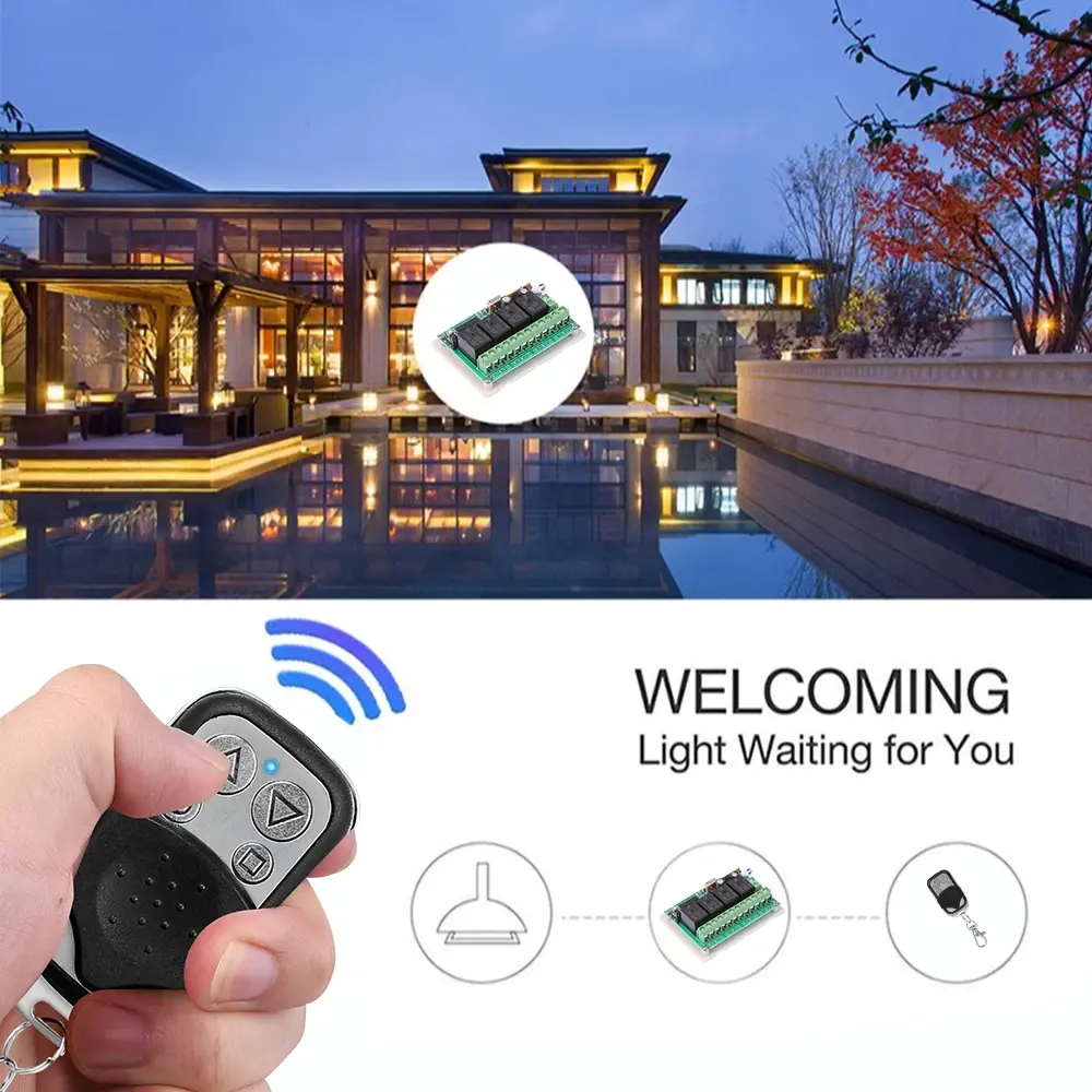433MHz Clone Remote Control Copy Duplicator Remote Control 4 Button RF Wireless Electric Garage Door Gate Remote Transmitter