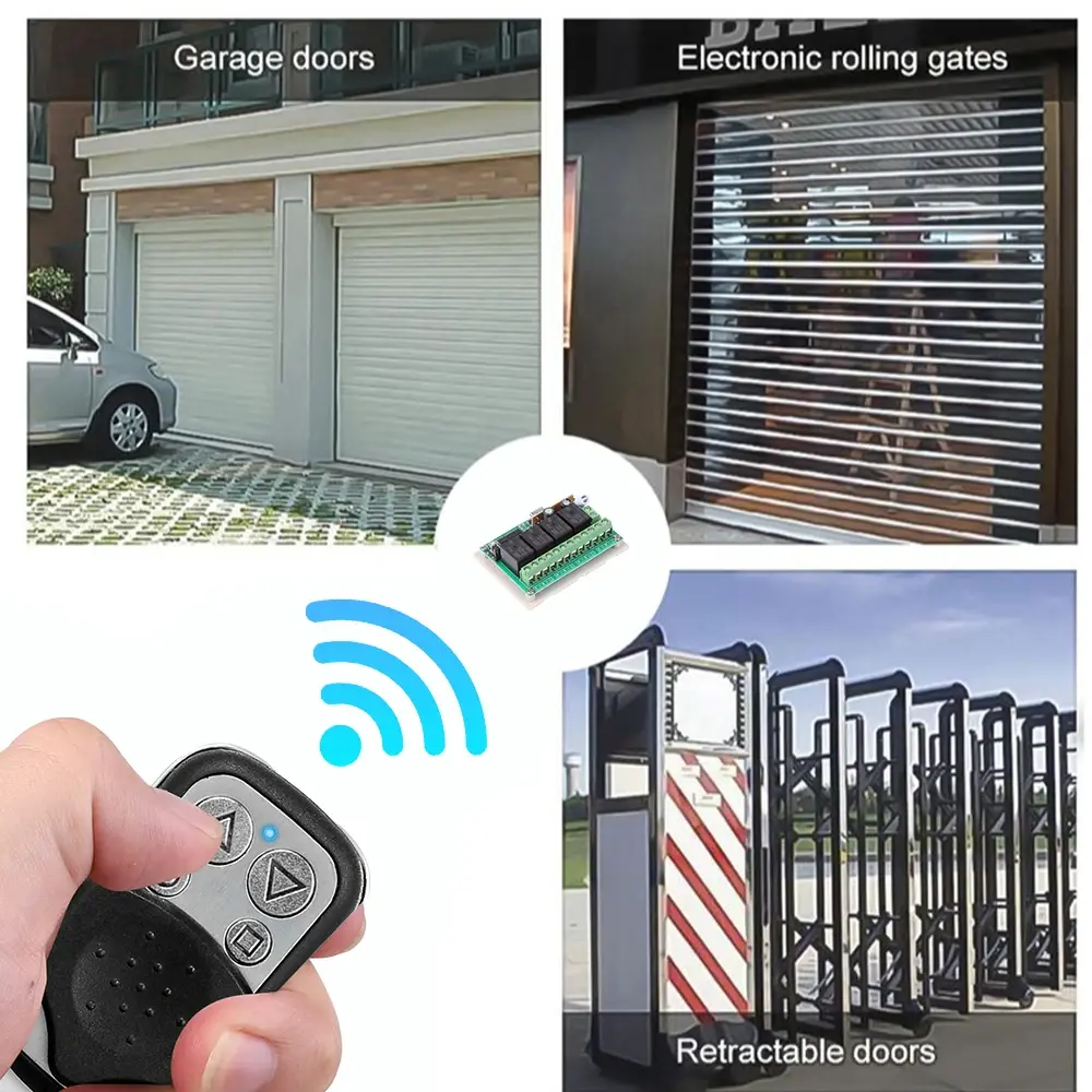 433MHz Clone Remote Control Copy Duplicator Remote Control 4 Button RF Wireless Electric Garage Door Gate Remote Transmitter