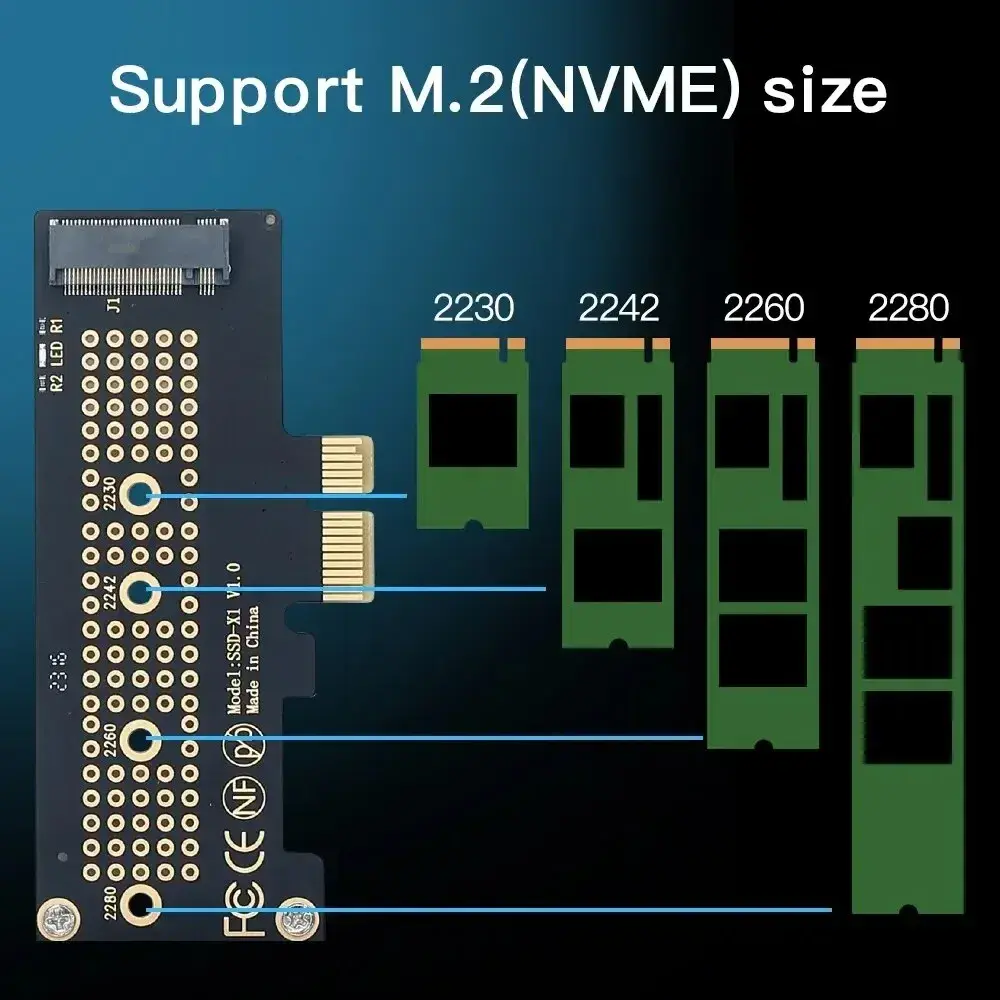 M.2 NVME to PCIe 4.0 3.0 Adapter M.2 SSD Gen4 PCIe 4.0 PC Motherboard X1 X4 X8 X16 Expansion Card For 2230 2242 2260 2280 SSD