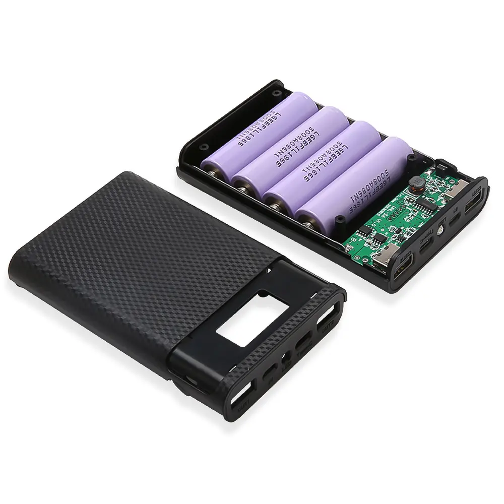 15000mAh Battery Box 4x18650 External Power Bank Case Battery Charge Storage Box Shell Without Battery Power Shell