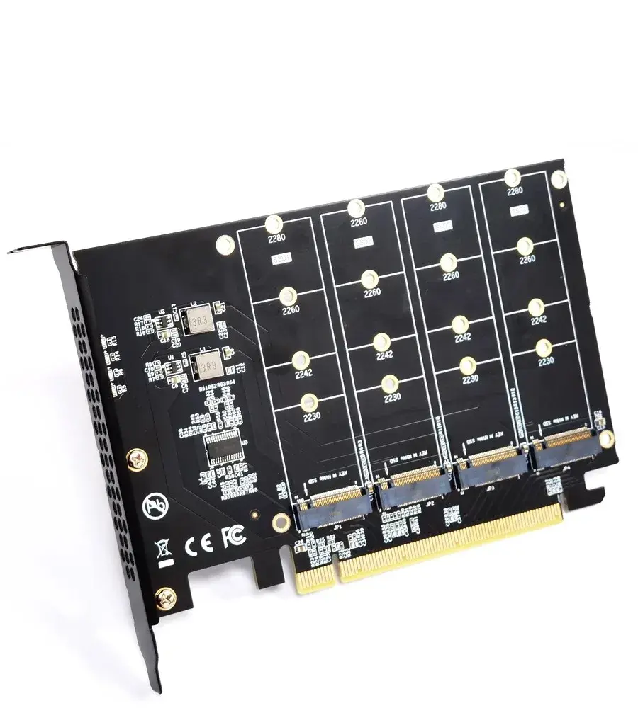 M.2 NVME to PCIe 4.0 3.0 Adapter M.2 SSD Gen4 PCIe 4.0 PC Motherboard X1 X4 X8 X16 Expansion Card For 2230 2242 2260 2280 SSD