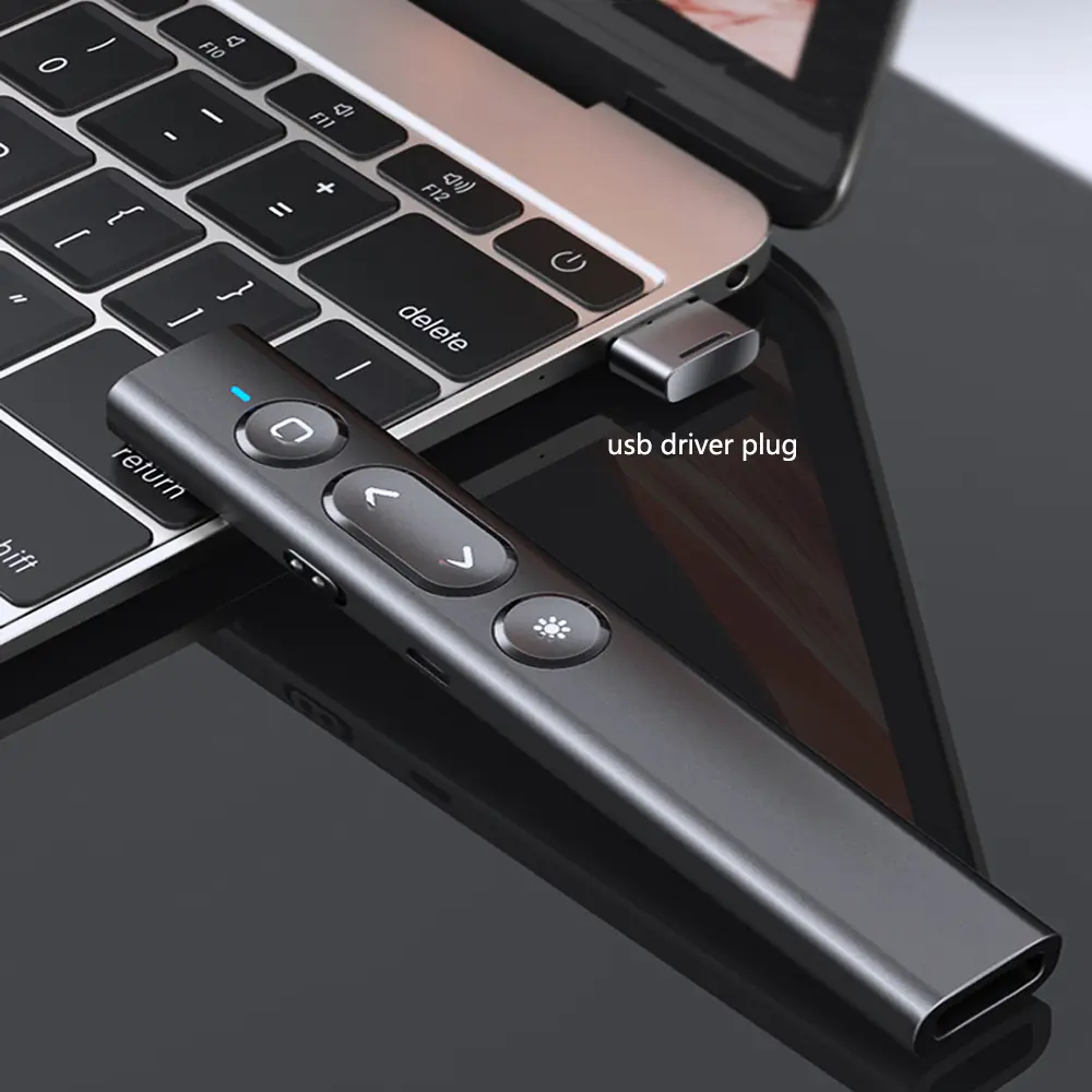 Rechargeable Wireless Presenter Pointer Remote Control Presentation Clicker For Powerpoint Office School Supplies