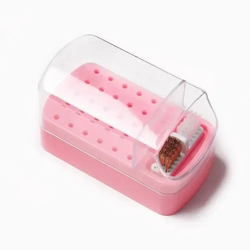 30/48 Holes Nail Drill Bits Storage Box Polish Grinding Head Bit Holder Display Stand Manicure Organizer Professional Nail Art