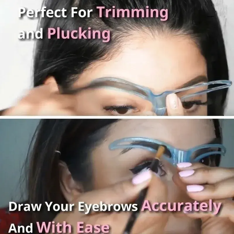 8 in 1 Reusable Eyebrow Stencil Beauty Makeup Brow Stamp Template Eyebrows Shape Set Eye Brow Makeup Tools