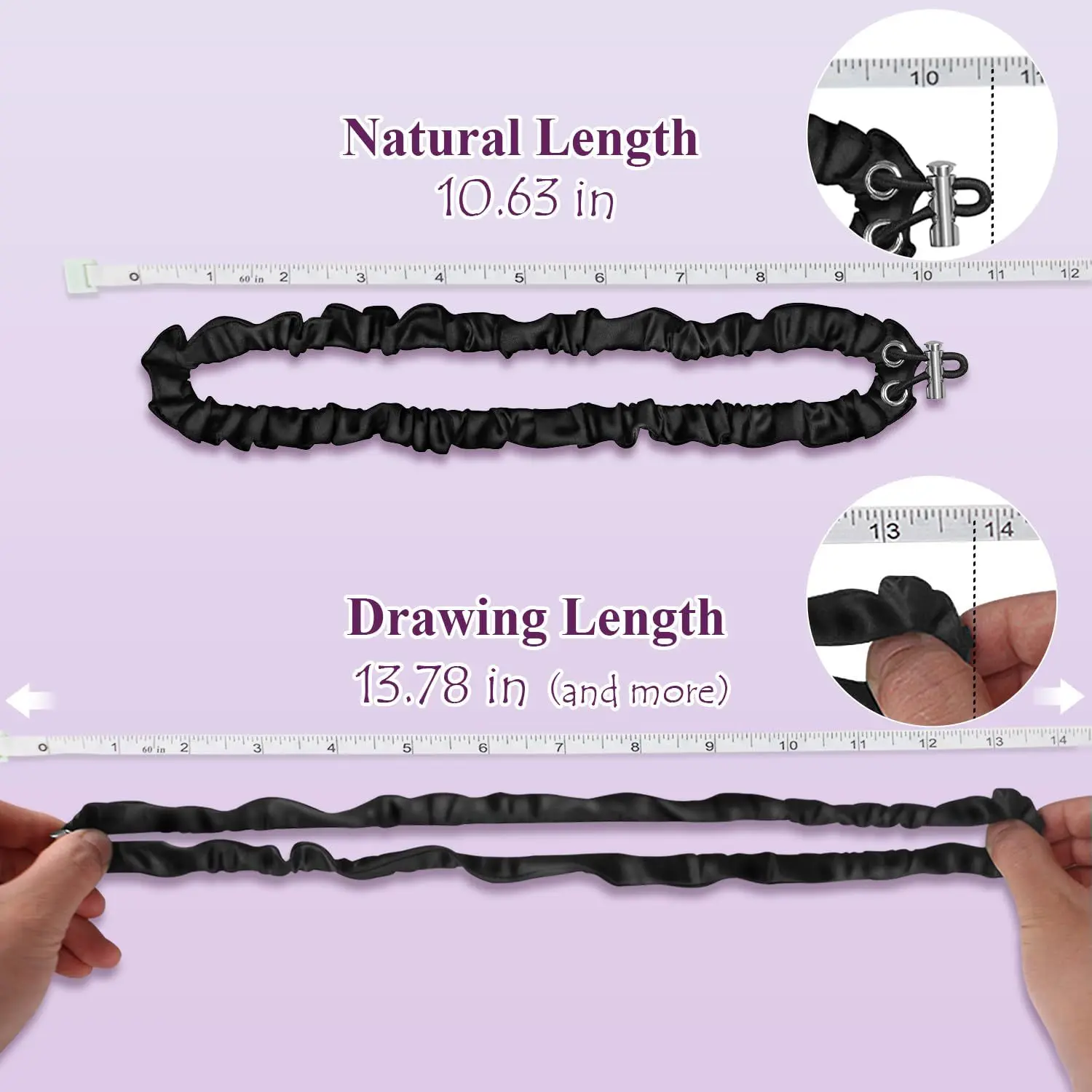 Adjustable Headband Durable High Elasticity Hair Tie DIY Hair Rope No Hurt Hair Simulation Silk Band Soft Comfortable