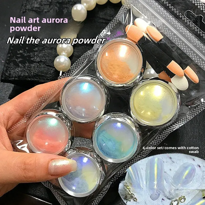 1Set Neon Nail Powder Eyeshadow Dust Fluorenscence Effect Nails Glitter Pigment Chrome Dust DIY Nail Glitter Decoration Manicure