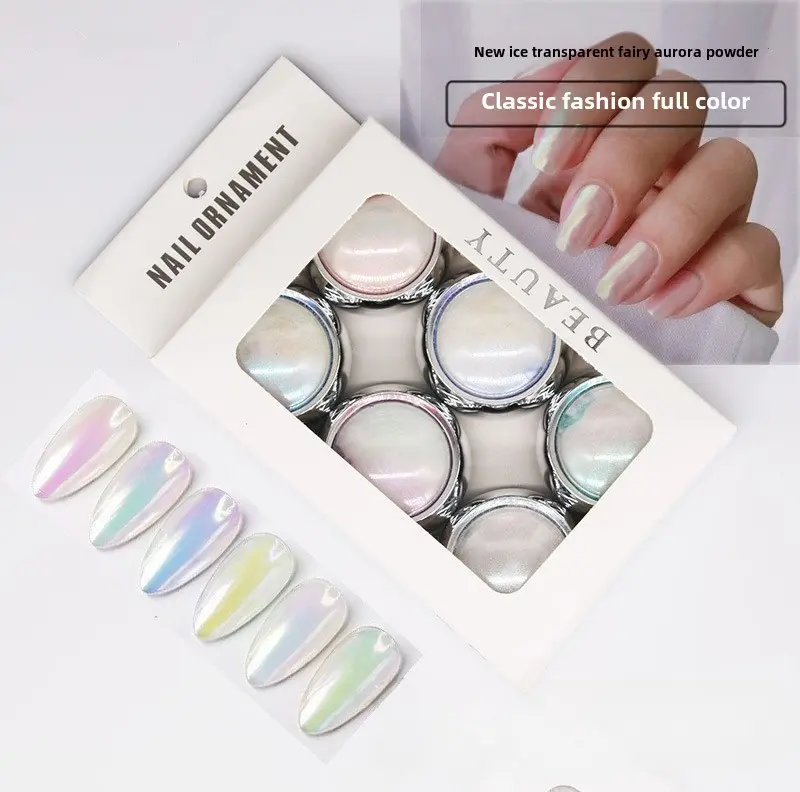 1Set Neon Nail Powder Eyeshadow Dust Fluorenscence Effect Nails Glitter Pigment Chrome Dust DIY Nail Glitter Decoration Manicure