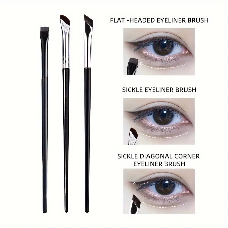 1/5Pc Karsyngirl Upgrade Blade Eyeliner Brush Ultra Thin Fine Angle Flat Eyebrow Brush Under The Eyes Place Precise Detail Brush