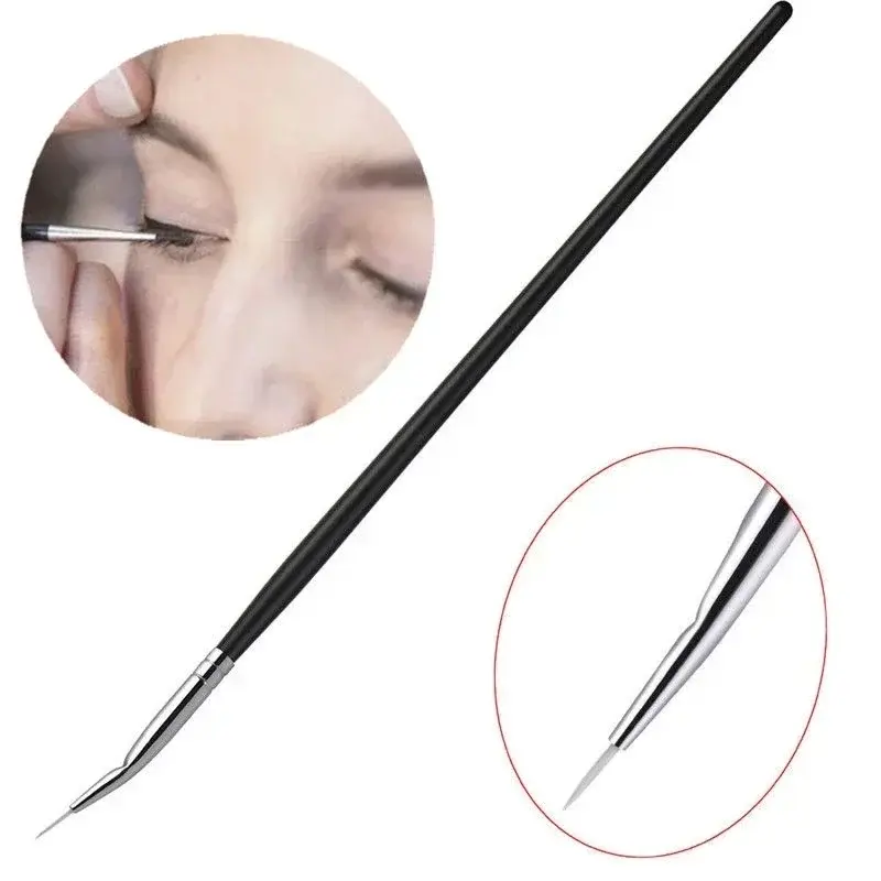Bent Liner Makeup Brush Angled Eyeliner Brush Fine Tip Eye Contour Brush Eyeshadow Eyebrow Brush Professional Makeup Tool