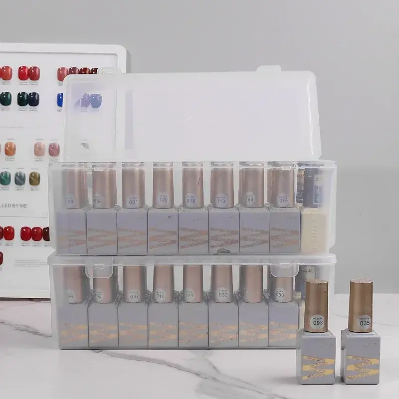 Nail Polish Nail Glue Storage Box  Transparent Container Holder Empty Box Organizing  Case Wear Nail Art Tools Storage