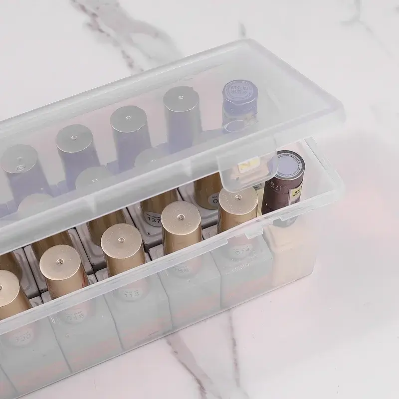 Nail Polish Nail Glue Storage Box  Transparent Container Holder Empty Box Organizing  Case Wear Nail Art Tools Storage