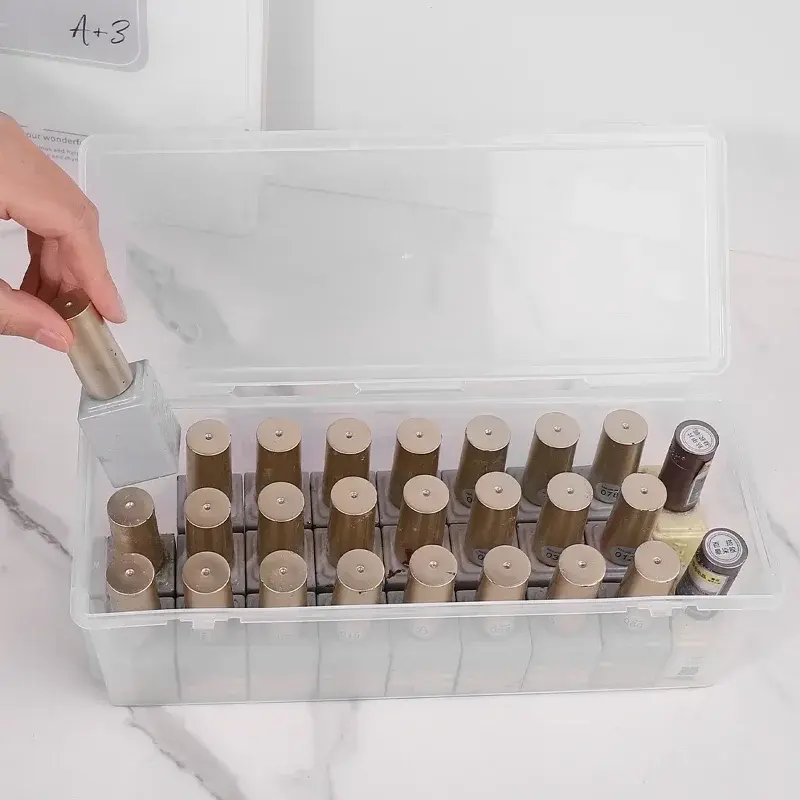 Nail Polish Nail Glue Storage Box  Transparent Container Holder Empty Box Organizing  Case Wear Nail Art Tools Storage