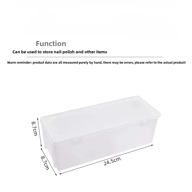 Nail Polish Nail Glue Storage Box  Transparent Container Holder Empty Box Organizing  Case Wear Nail Art Tools Storage