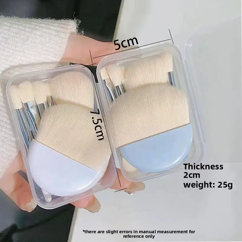 6Pcs Mini Box Makeup Brushes Portable Cosmetic Powder Foundation Blush Blending Concealer Make Up Brushes Beauty Makeup Tools
