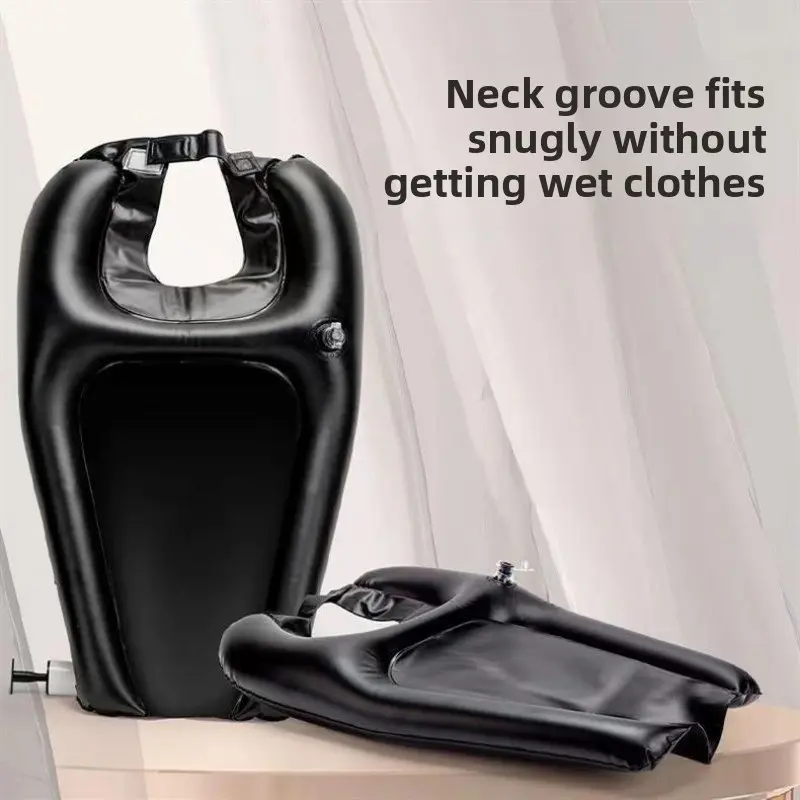 Inflatable Shampoo Pillow for Adults Kids Portable PVC Hair Washing Basin Bed Head Washer for Pregnant Bedridden Home Care