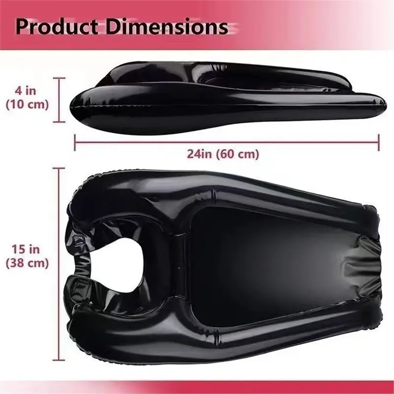 Inflatable Shampoo Pillow for Adults Kids Portable PVC Hair Washing Basin Bed Head Washer for Pregnant Bedridden Home Care