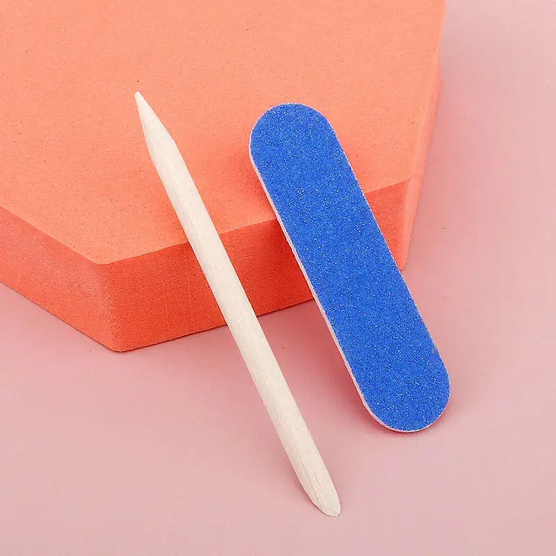 5-100pcs Mini Nail Files Disposable Wood Sticks Manicure Tools Portable Cleaning Kit for Nail Art Care DIY Home Use